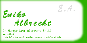 eniko albrecht business card