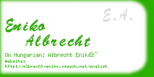 eniko albrecht business card